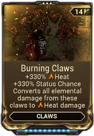 Burning Claws mod card