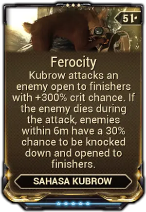 Ferocity mod card