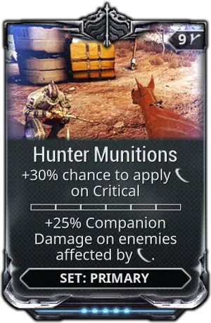 Hunter Munitions mod card