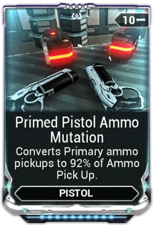 Primed Pistol Ammo Mutation mod card