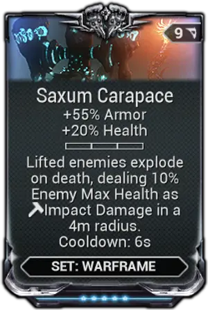 Saxum Carapace mod card