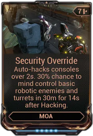 Security Override mod card