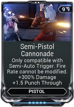 Semi-Pistol Cannonade mod card