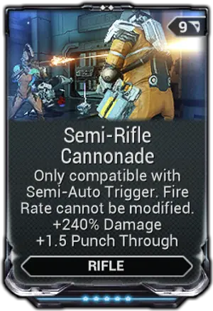 Semi-Rifle Cannonade mod card