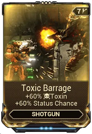 Toxic Barrage mod card