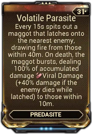 Volatile Parasite mod card